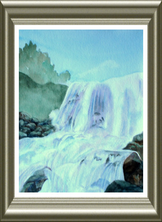 Aquarelle 2006 - Cascade (Monique Dolimont)