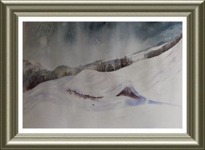 Aquarelle 2006 - Hiver  la montagne (Emile Wouters)