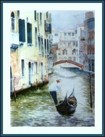 Venise "Gondole Srnade" (Emile Wouters)