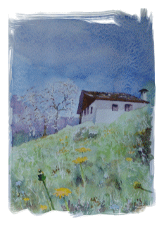 Aquarelle - paysage (Emile Wouters)