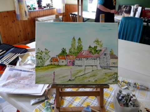 Peinture  l'huile - Elves - Ecole du Haut-Bois (Namur - Belgique)