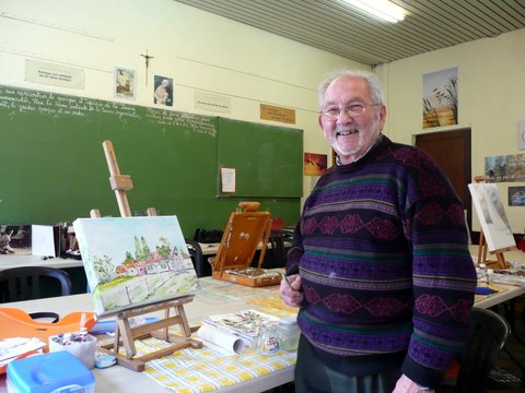 Peinture  l'huile - Elves - Ecole du Haut-Bois (Namur - Belgique)