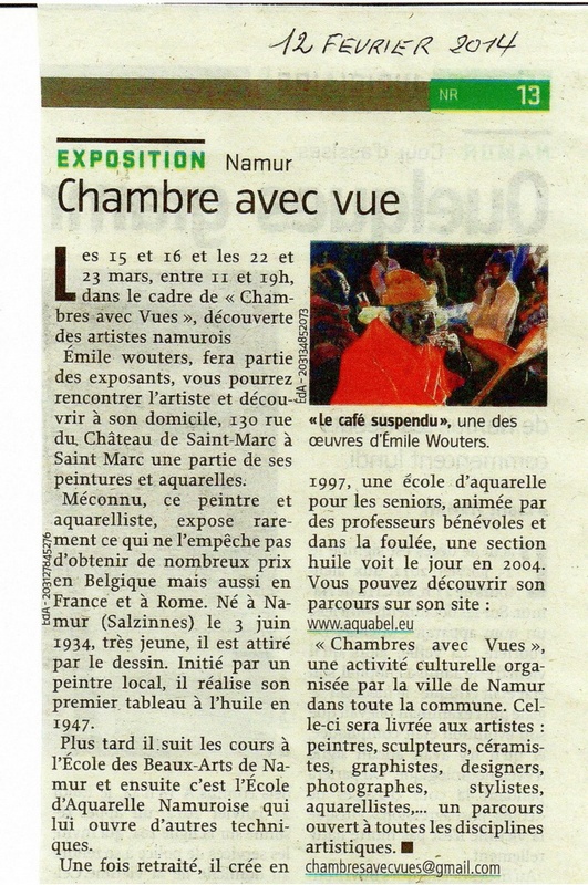 Chambres avec Vues 2014 (Namur)