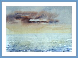 Aquarelle - Horizon lointain (Emile Wouters)