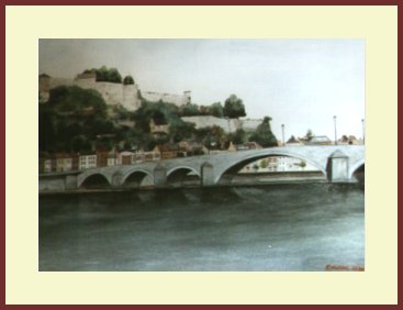 Aquarelle - Pont de Jambes (Namur) - Emile Wouters